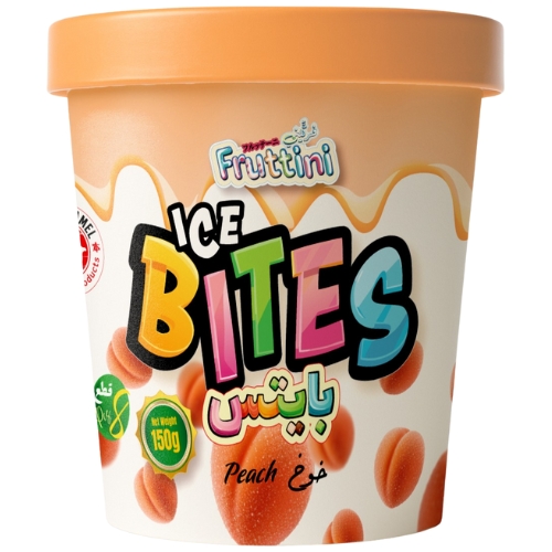 Fruttini Ice Bites – Fruit Shape Ice Cream in a Tub | Fruttini Ice Bites – Fruit shape Ice cream in a tub – Peach Flavor 150g