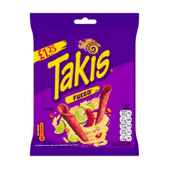 Takis Fuego Chilli and Lime Flavor Corn Snack 55g