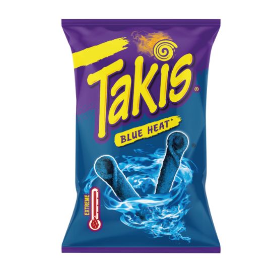 Takis Blue Heat Seasoned Chilli and Lime Flavour Fried Maize Snack 100g